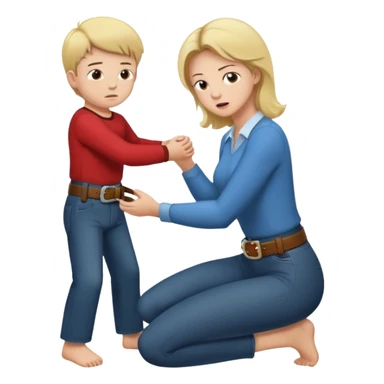 Мама б'є сина ремнем по жопі sticker