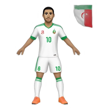 zineddine zidan with algeria kit sticker