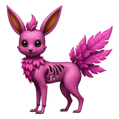 Magenta Brown Skinny Skeleton-Flareon-fairy sticker