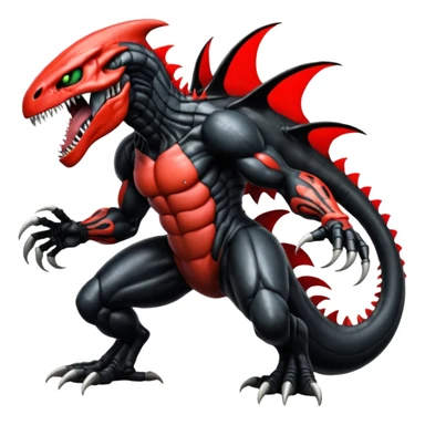 Venom-Groudon-Xenomorph-Darkrai-fusion, full body sticker
