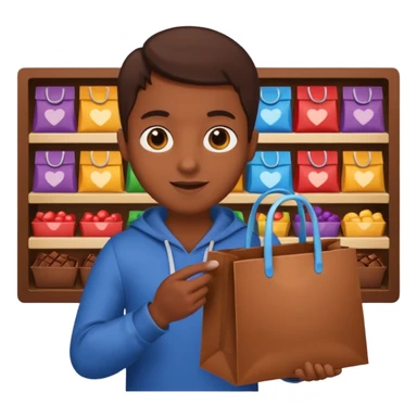 a person going to buy chocolate sticker