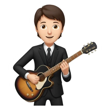 Paul McCartney playing guitar black suit sticker