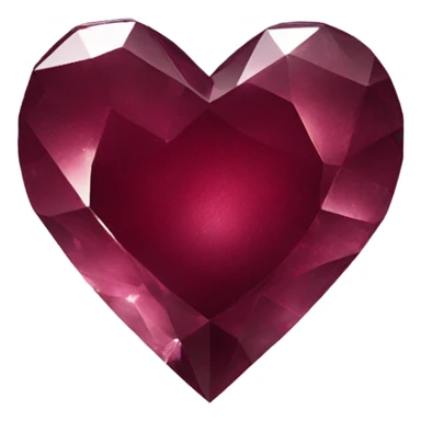 crystal heart with burgundy shimmer sticker