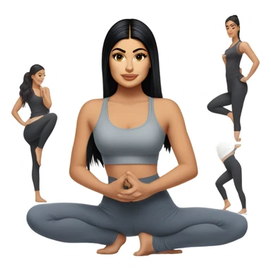 Kylie Jenner squatting  in yoga pants sticker