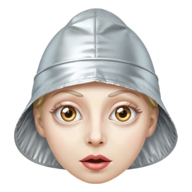 foil hat crazy eye sticker