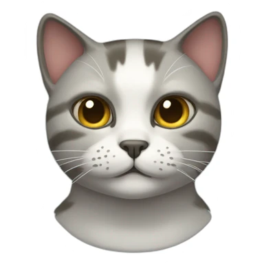 cat with a frankestein head sticker