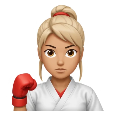 karate lady sticker