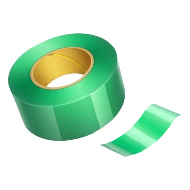 make light Green wide tape rolling on the floor sticker