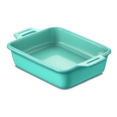Realistic isolated flat tiffany blue baking pan . sticker