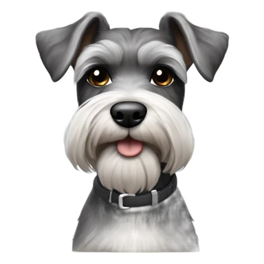 Liver parti mini schnauzer with another gray and black mini schnauzer  sticker
