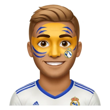 football supporter, paint logo real mdrid in face sticker