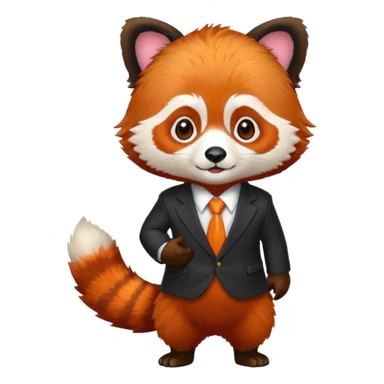 red panda with laywer hair sticker
