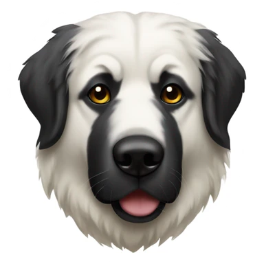 Great Pyrenees with black mask sticker