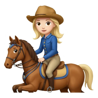 jeune fille a cheval sticker