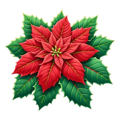 christmas   Poinsettia icon sticker