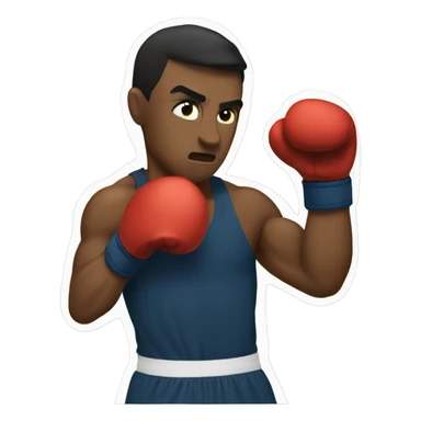 A boxer punching sticker