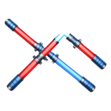 Blue and red light savers crossing sticker