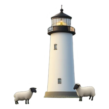 Schleswig-Holstein sheep lighthouse sticker