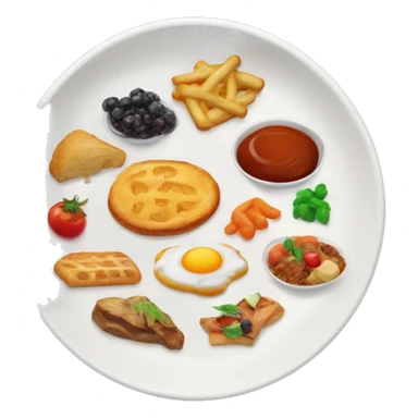 Gourmet food plate sticker