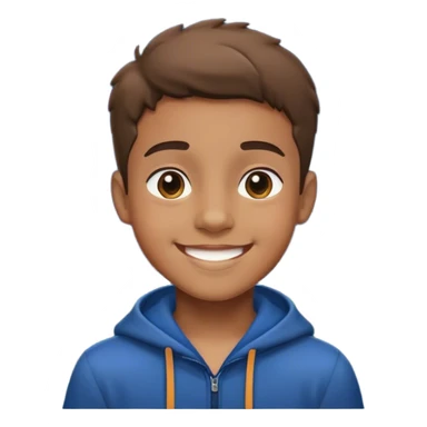 smiling boy in outdoor night sticker