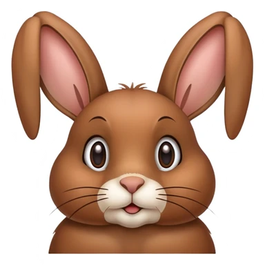 brown rabbit with floppy ears and the inscription RITA on the bottom sticker