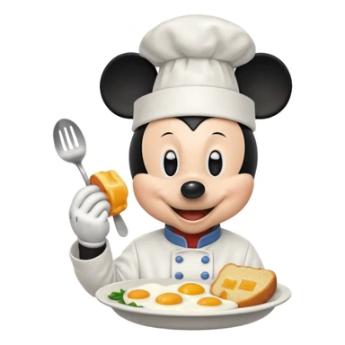 Breakfast with mickey mouse sticker