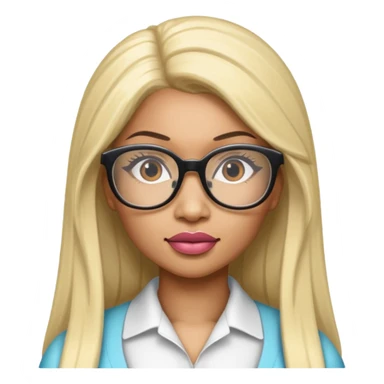 Rapper Nicki Minaj wear glasses sticker