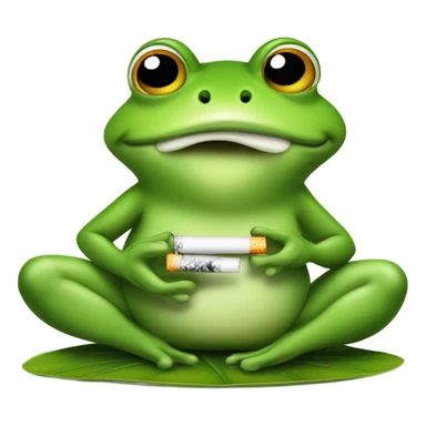 Frog smoking  sticker