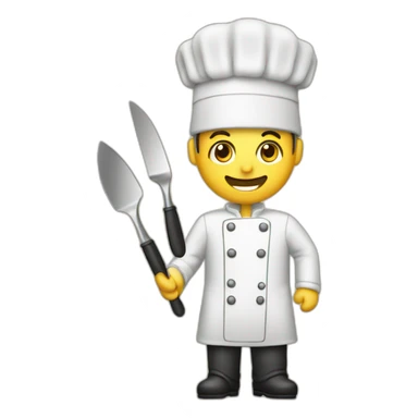 cuisinier qui tiens un couteau sticker