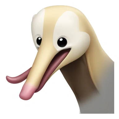 anteater sticking its tongue out sticker