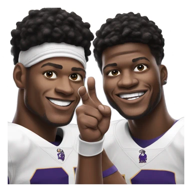 Lamar Jackson and Josh Allen in thumb war sticker