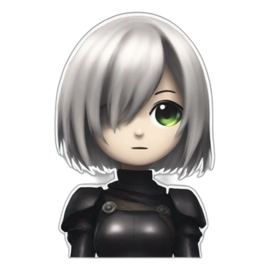 nier automata 2b flushing sticker