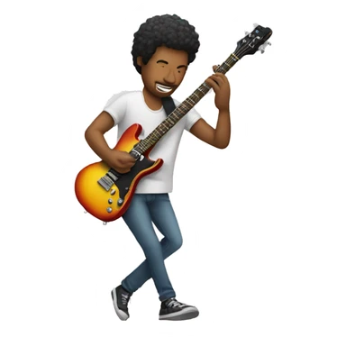 man playing electric guitar  sticker
