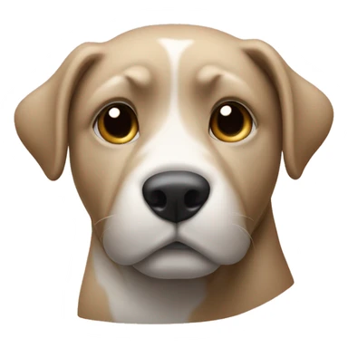 dog face propped upon elbows sticker
