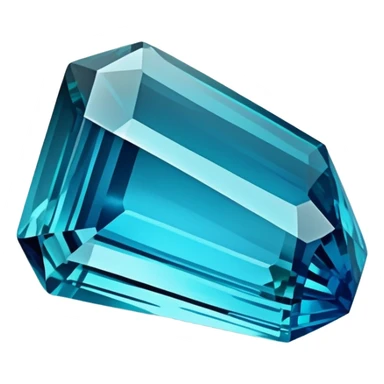 Indicolite tourmaline gemstone with deep electric blue color and elongated crystal shape sticker