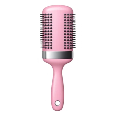 light pink cylindrical hair brush sticker