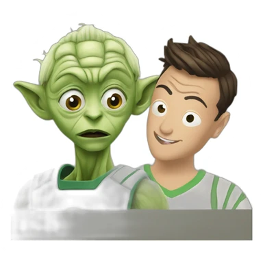 Mesut ozil talking to yoda sticker