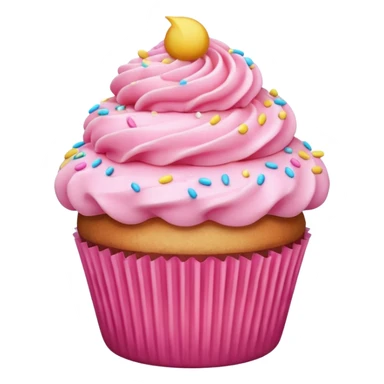 Cupcake with pink icing sticker