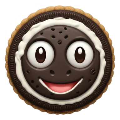 GALLETA OREO, CON DOS OJOS Y CUERPO sticker