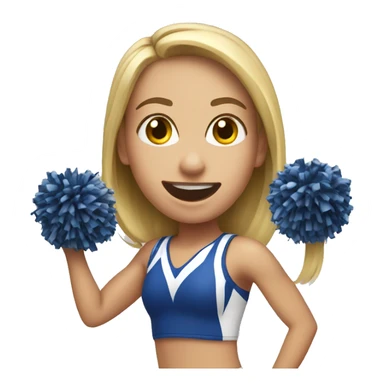 Cheerleader in stunt sticker