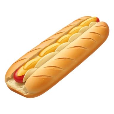 une mini baguette française chaude sticker