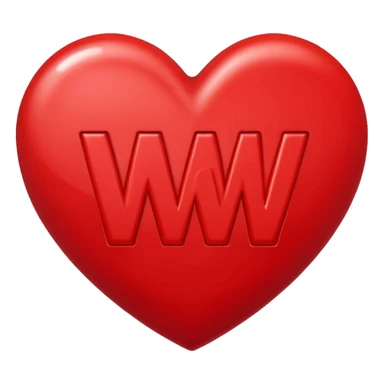 the letters M + V, in a heart  sticker