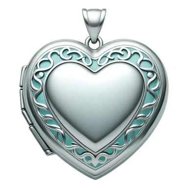 Tiffany co logo silver heart locket  sticker