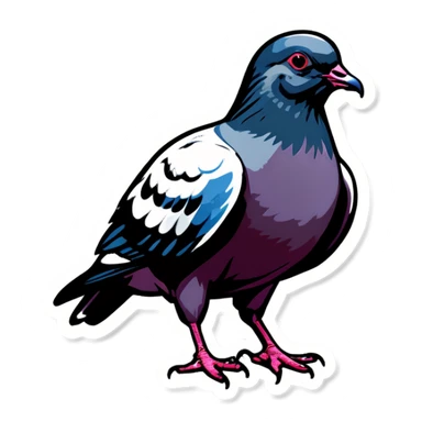 Evil pigeon sticker