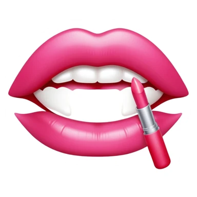 Gloss makeup pink and red sticker