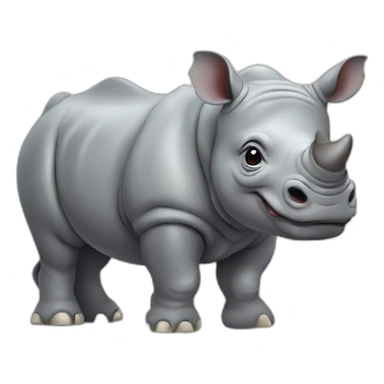 rhino cute sticker