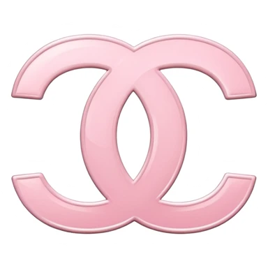 light pink chanel logo sticker