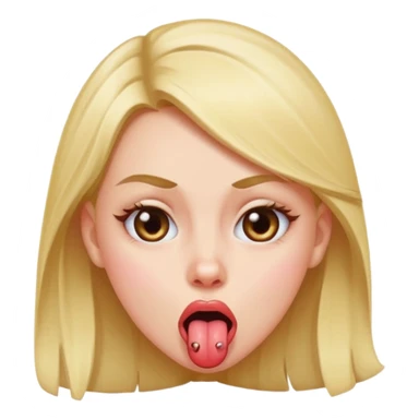 girl rolling her eyes with her tongue out sticker