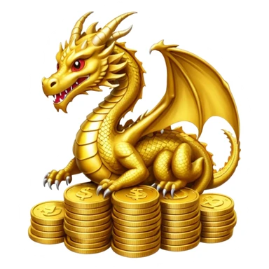 strack coins dragon sticker