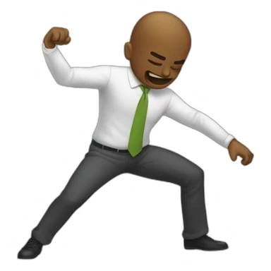 finance bro aggressively dabbing sticker